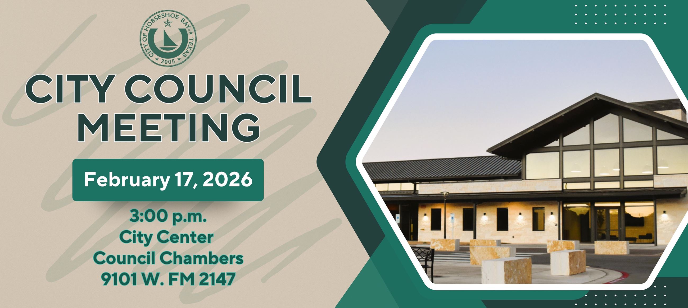 City Council meeting February 17 2026 at City Center